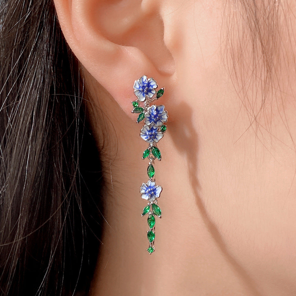 Crystal Flower Earrings