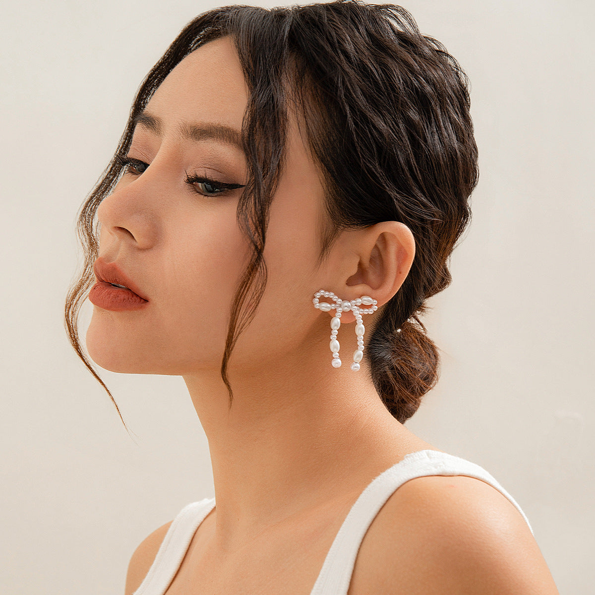 French Bow Tassel Earrings