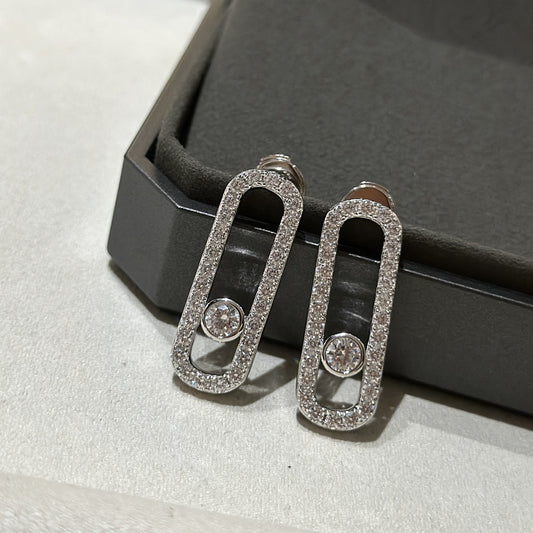 U-Shaped Silver Earrings